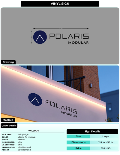CUSTOM MOCKUP SIGN FOR william