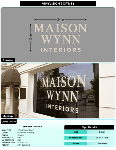 CUSTOM MOCKUP SIGN FOR Tiffany Parker