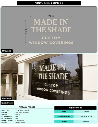CUSTOM MOCKUP SIGN FOR Tiffany Parker