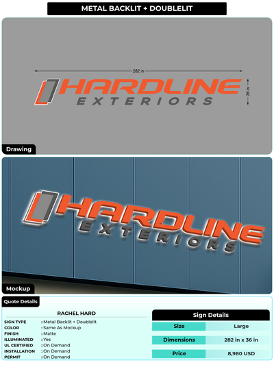 CUSTOM MOCKUP SIGN FOR Rachel Hard