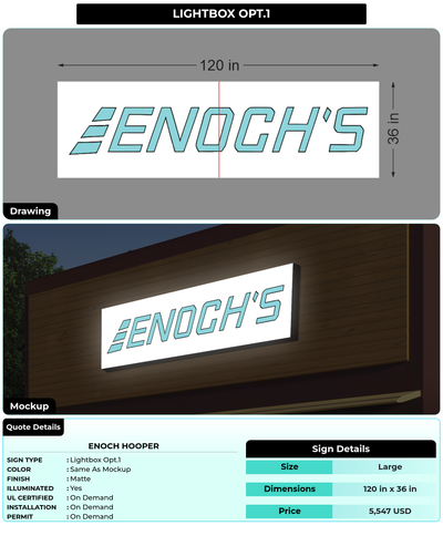CUSTOM MOCKUP SIGN FOR Enoch Hooper