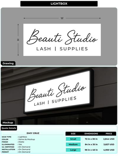 CUSTOM MOCKUP SIGN FOR Emiy Cruz