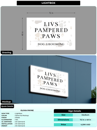 CUSTOM MOCKUP SIGN FOR Olivia Payne