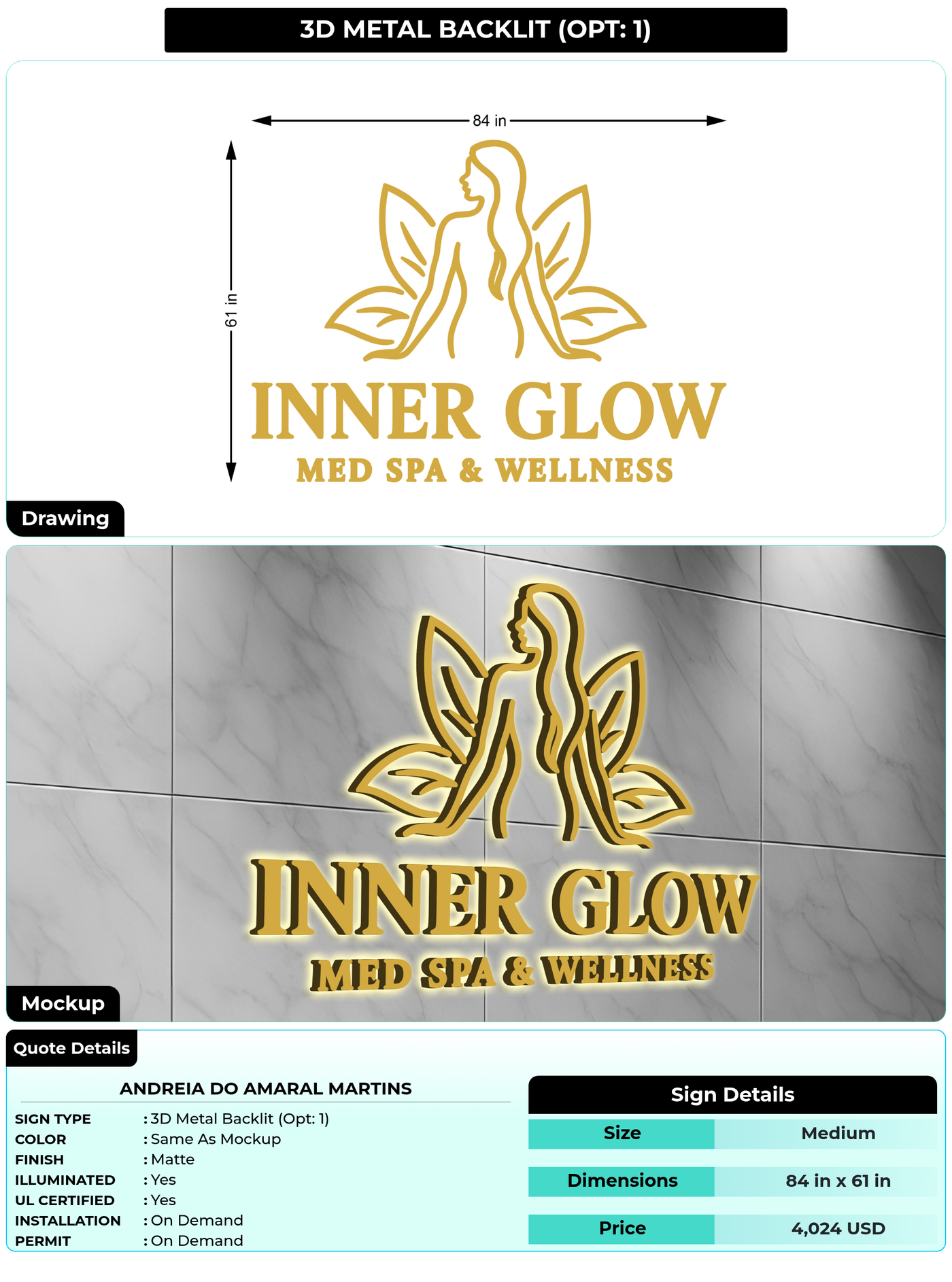 CUSTOM MOCKUP SIGN FOR Andreia do Amaral Martins