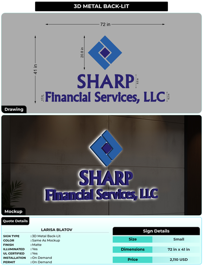 CUSTOM MOCKUP SIGN FOR Larisa Blatov