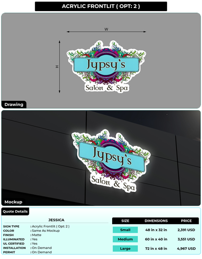 CUSTOM MOCKUP SIGN FOR Jessica