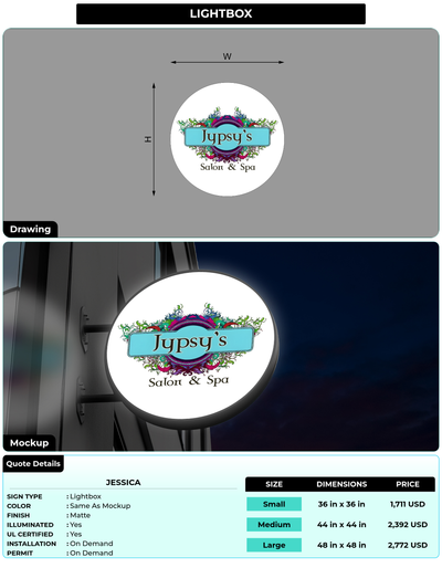 CUSTOM MOCKUP SIGN FOR Jessica
