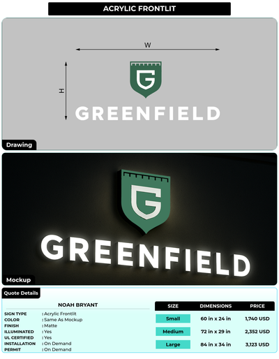 CUSTOM MOCKUP SIGN FOR Noah Bryant