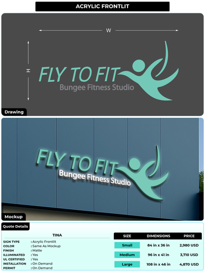 CUSTOM MOCKUP SIGN FOR Tina