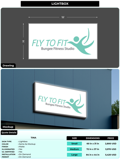 CUSTOM MOCKUP SIGN FOR Tina