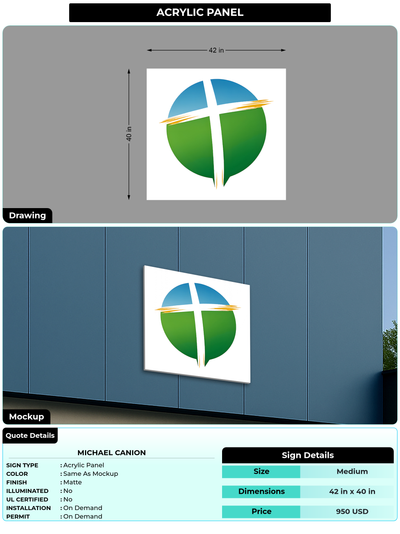 CUSTOM MOCKUP SIGN FOR Michael Canion