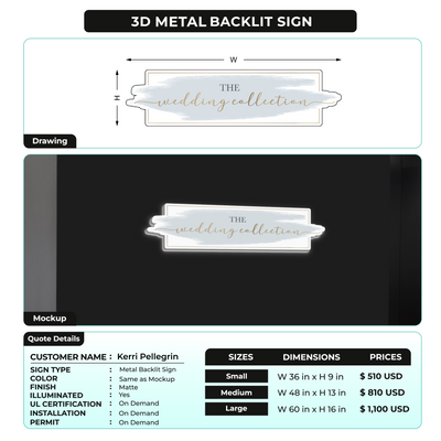 Business signage for Kerri Pellegrin