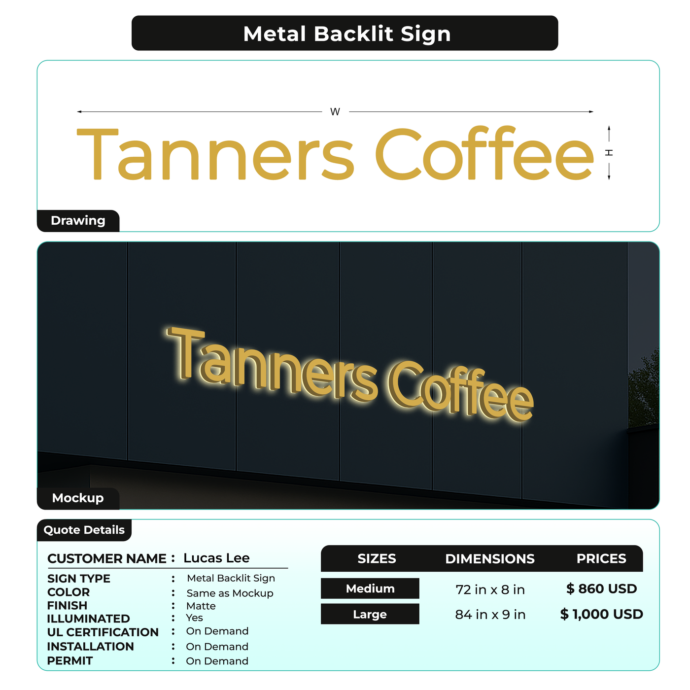 CUSTOM MOCKUP SIGN FOR Lucas Lee