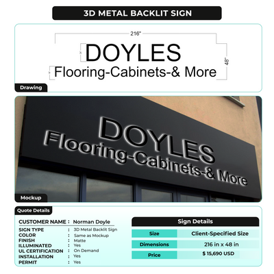 Custom Signs For Norman G Doyle