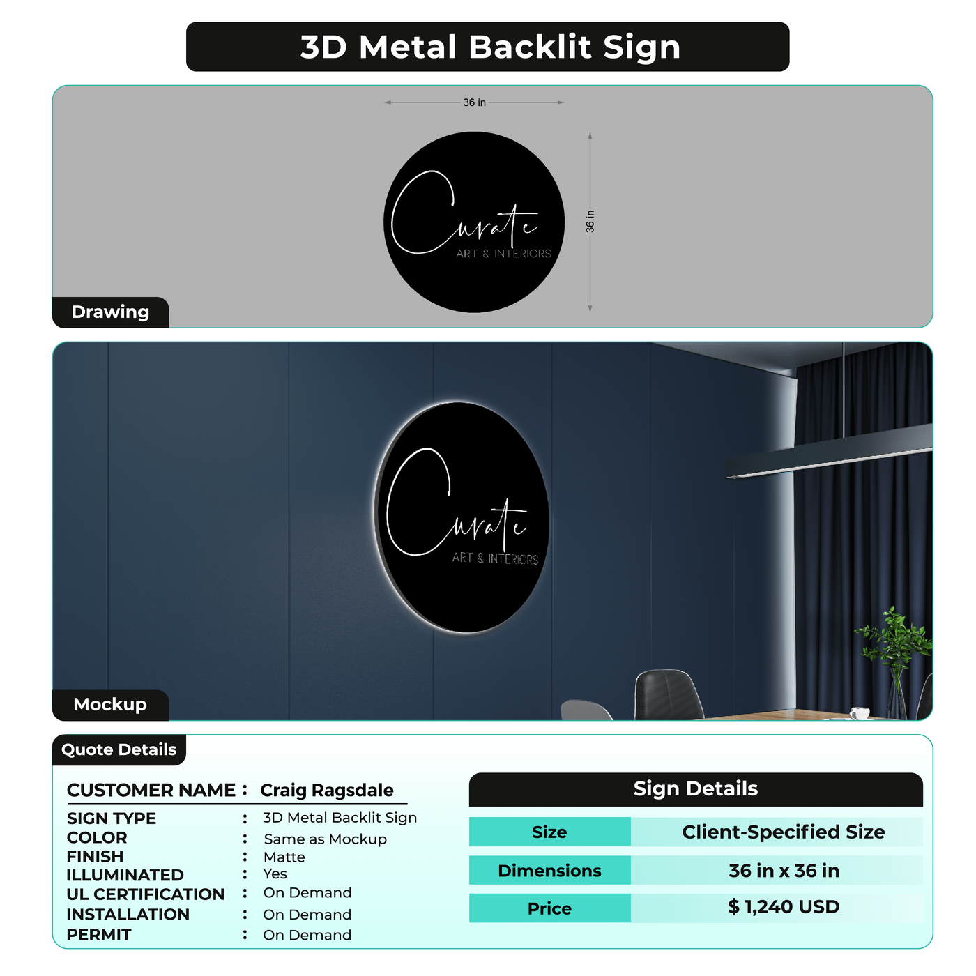 3d signs for Craig Ragsdale