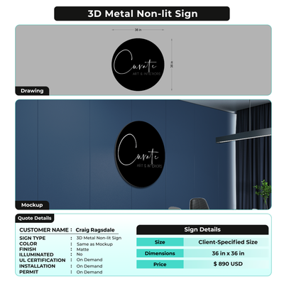 3d signs for Craig Ragsdale