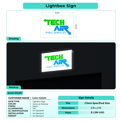 Custom Signs For Colin Hallatt