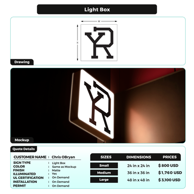 Business signage for Chris OBryan