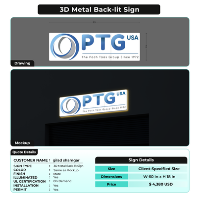 Custom Signs for gilad shamgar