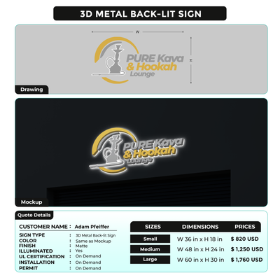 Custom Signs For Adam Pfeiffer