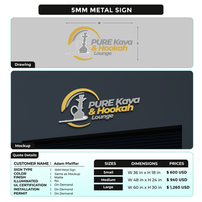 Custom Signs For Adam Pfeiffer