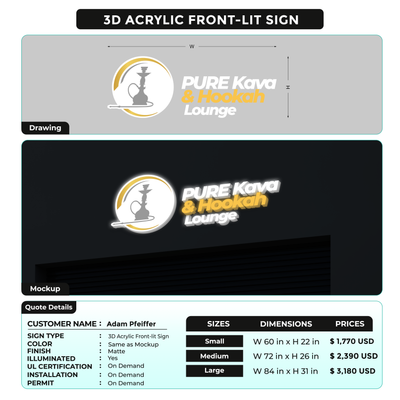 Custom Signs For Adam Pfeiffer