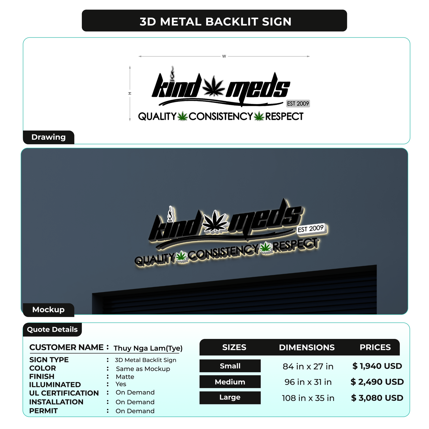 custom signs for Thuy Nga Lam(Tye)