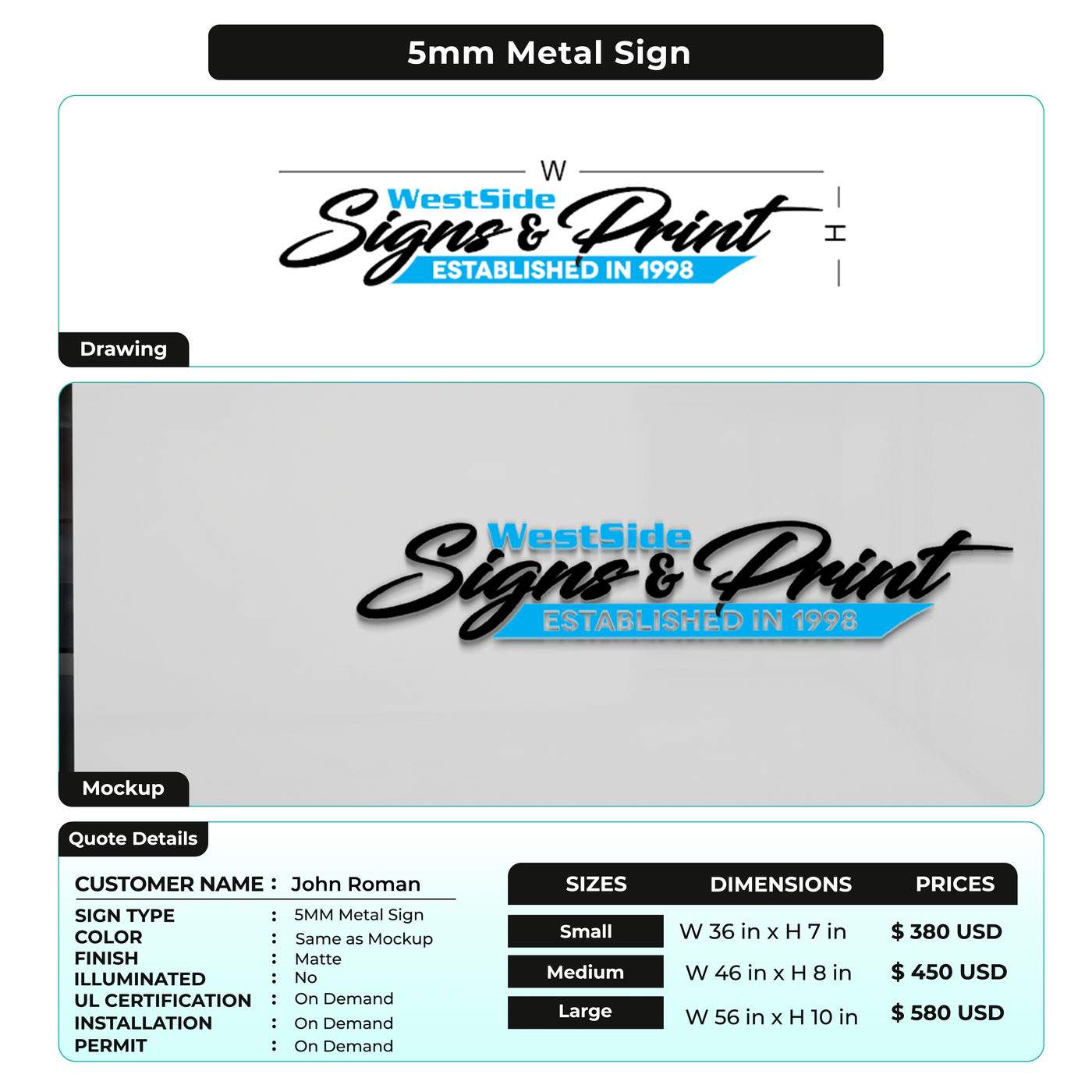 Custom Signs For John Roman
