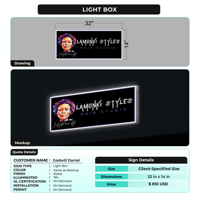 Light Box FOR Godwill Daniel