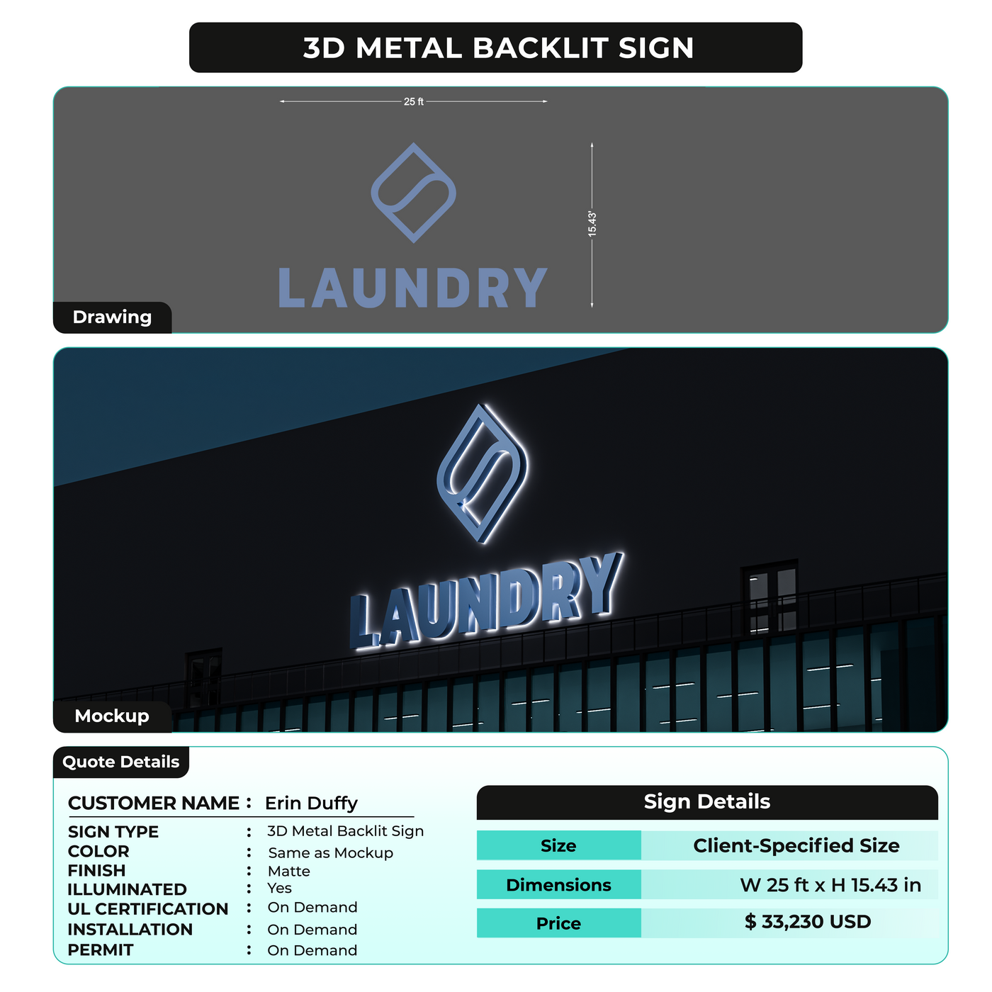 Custom Signs for Erin Duffy