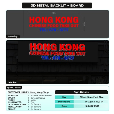Custom Signs for Hong Kong shop