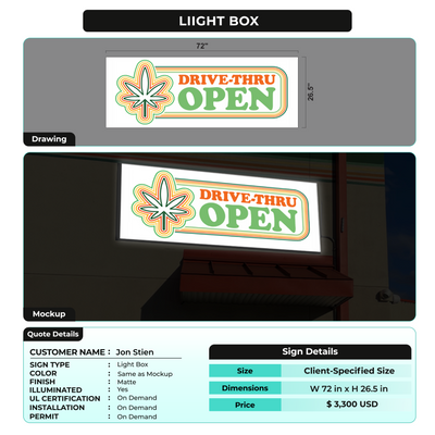 Lightbox Sign For Jon Stien