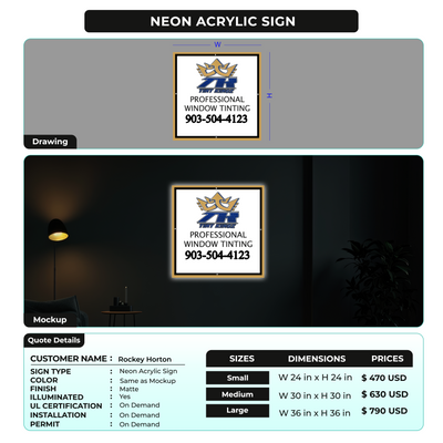 Custom Signs for Rockey Horton