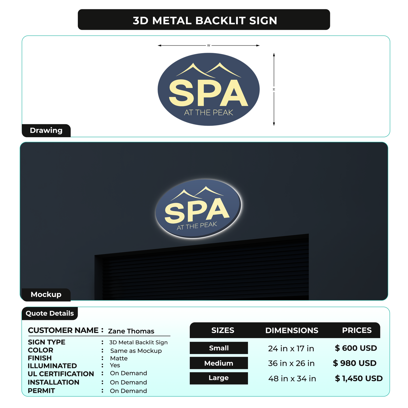 custom signs for Zane Thomas