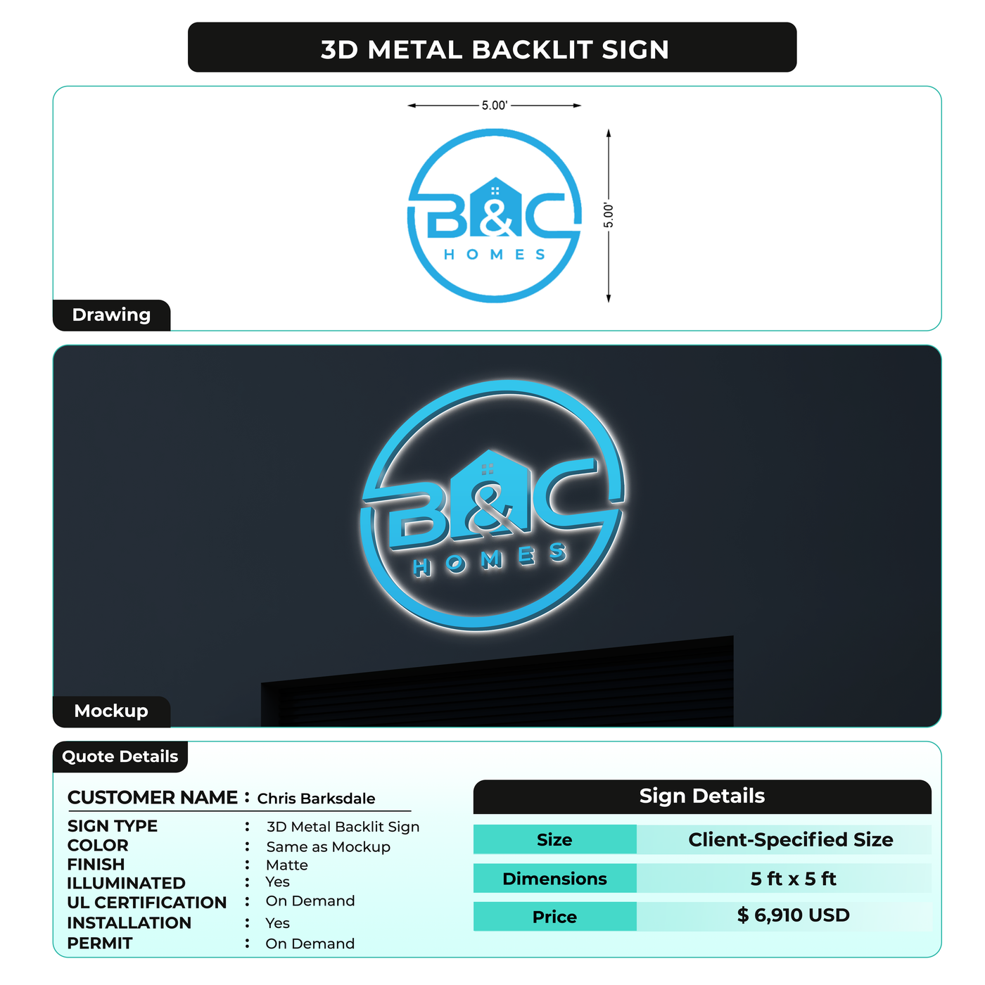 Custom Signs For Chris Barksdale