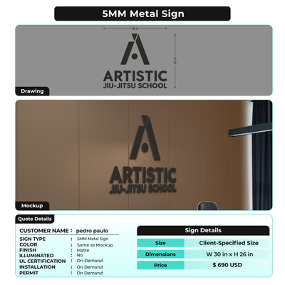 Custom Signs For pedro paulo dias clementino