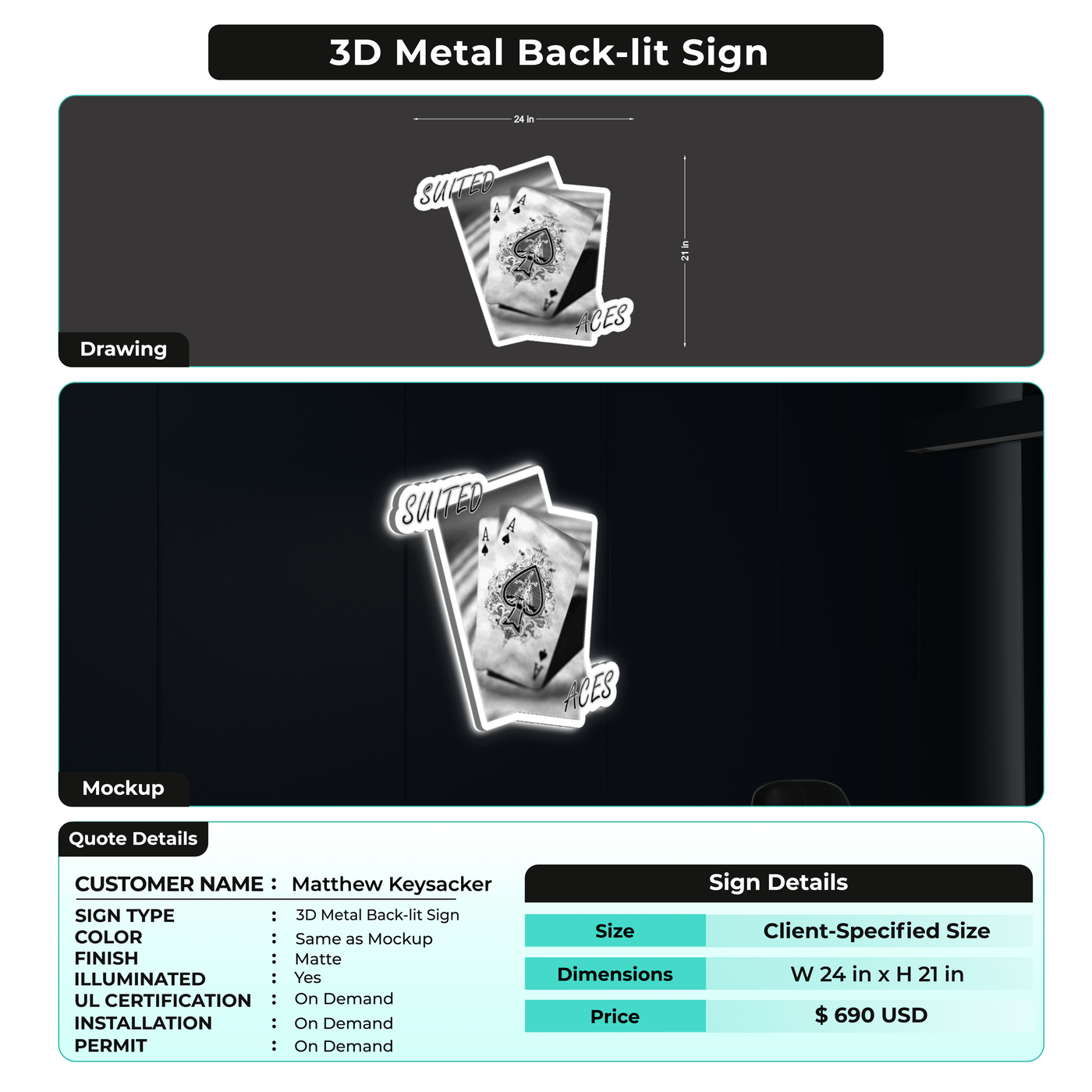 Custom Signs For Matthew Keysacker