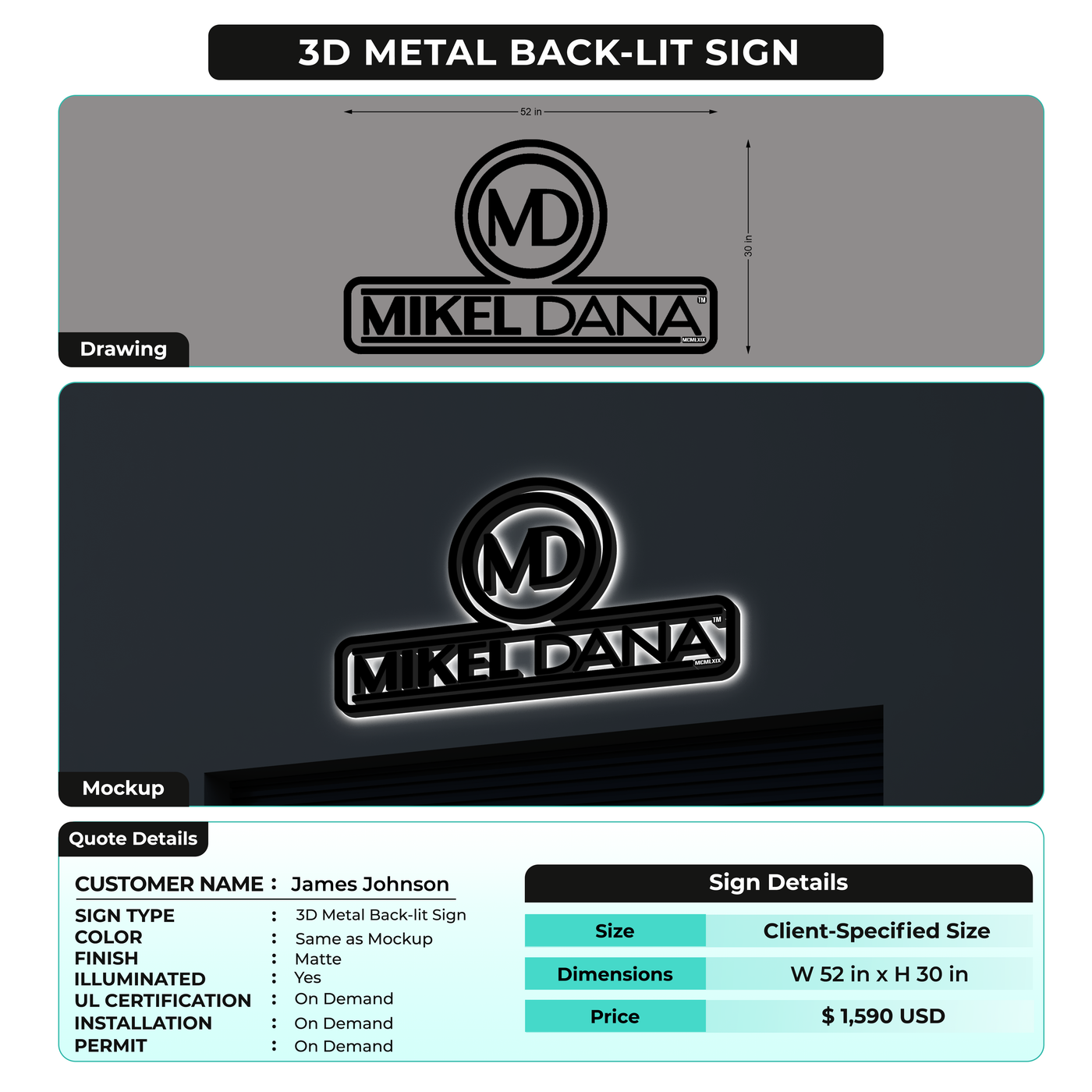 Custom Signs for James Johnson