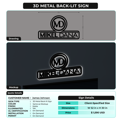 Custom Signs for James Johnson