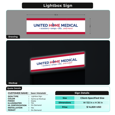 Light Box for Sean Motalebi