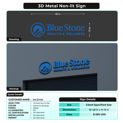 Custom Signs for Ina Ernst