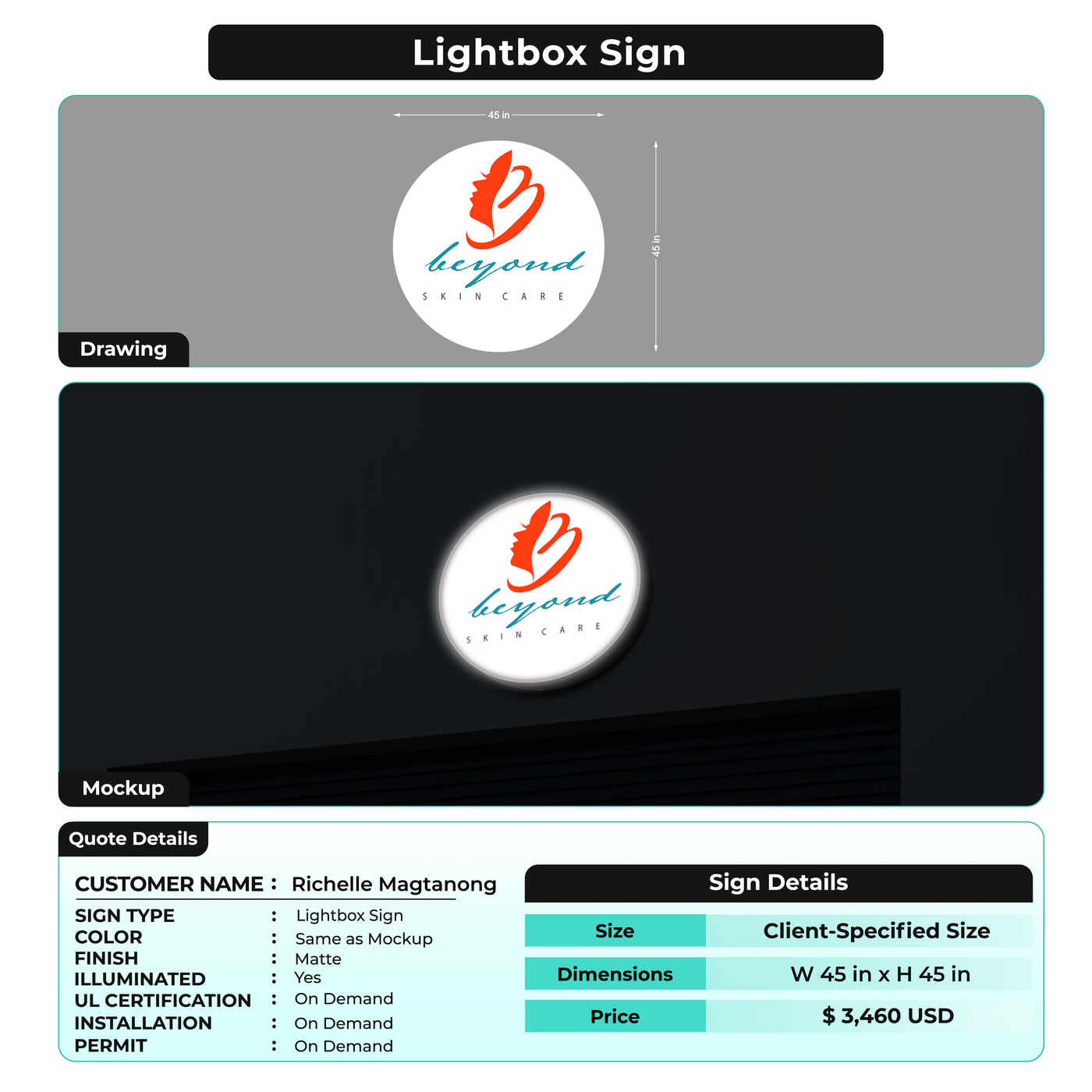 CUSTOM MOCKUP SIGN FOR Richelle Magtanong