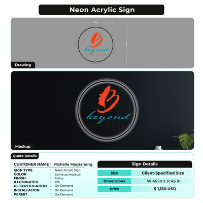 CUSTOM MOCKUP SIGN FOR Richelle Magtanong