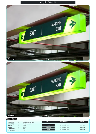 Signage Mockups for Adnan NAFICA Text