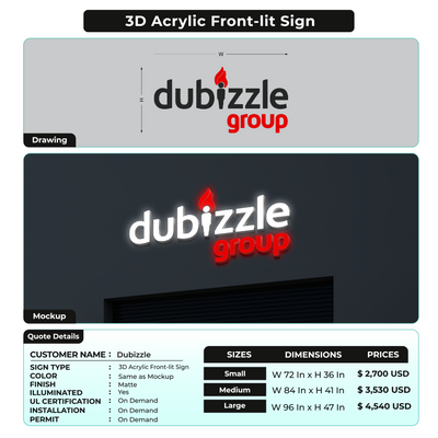 Custom Signs for Dubizzle