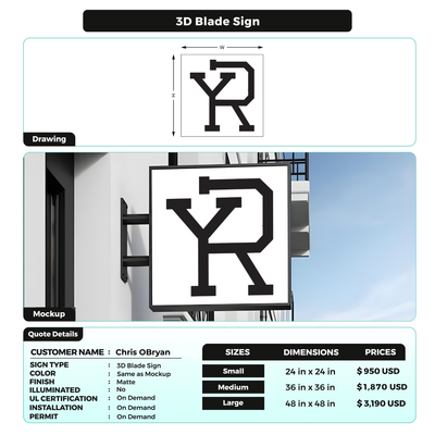 Business signage for Chris OBryan