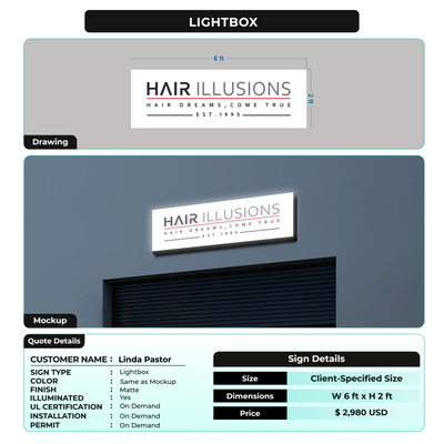 Lightbox Signs for Linda Pastor