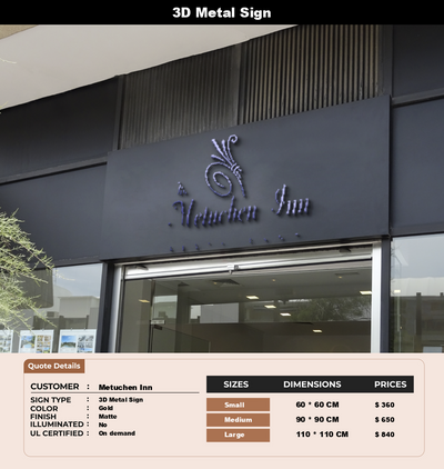 Signage Mockups for Metuchen Inn