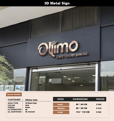 Signage Mockups for Ottimo Cafe