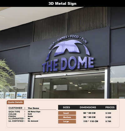 Signage Mockups for The Dome